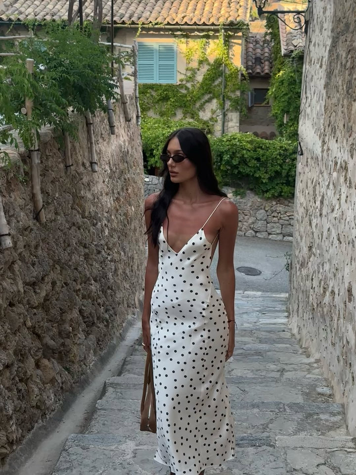 Amara Polka Dot Slip Dress