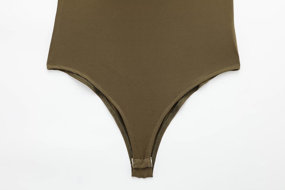 Brown bodysuit on a white background