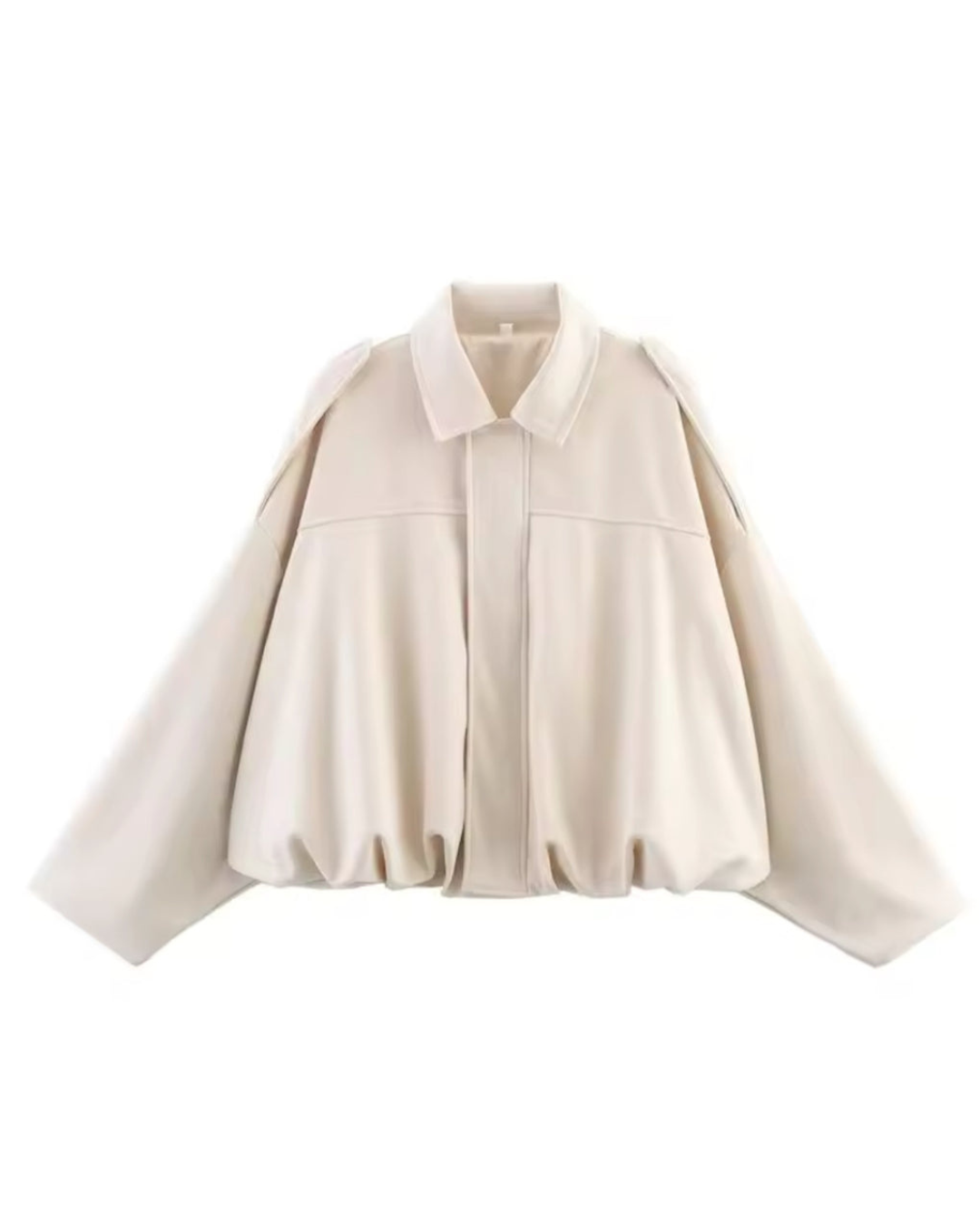Beige cape on a white background